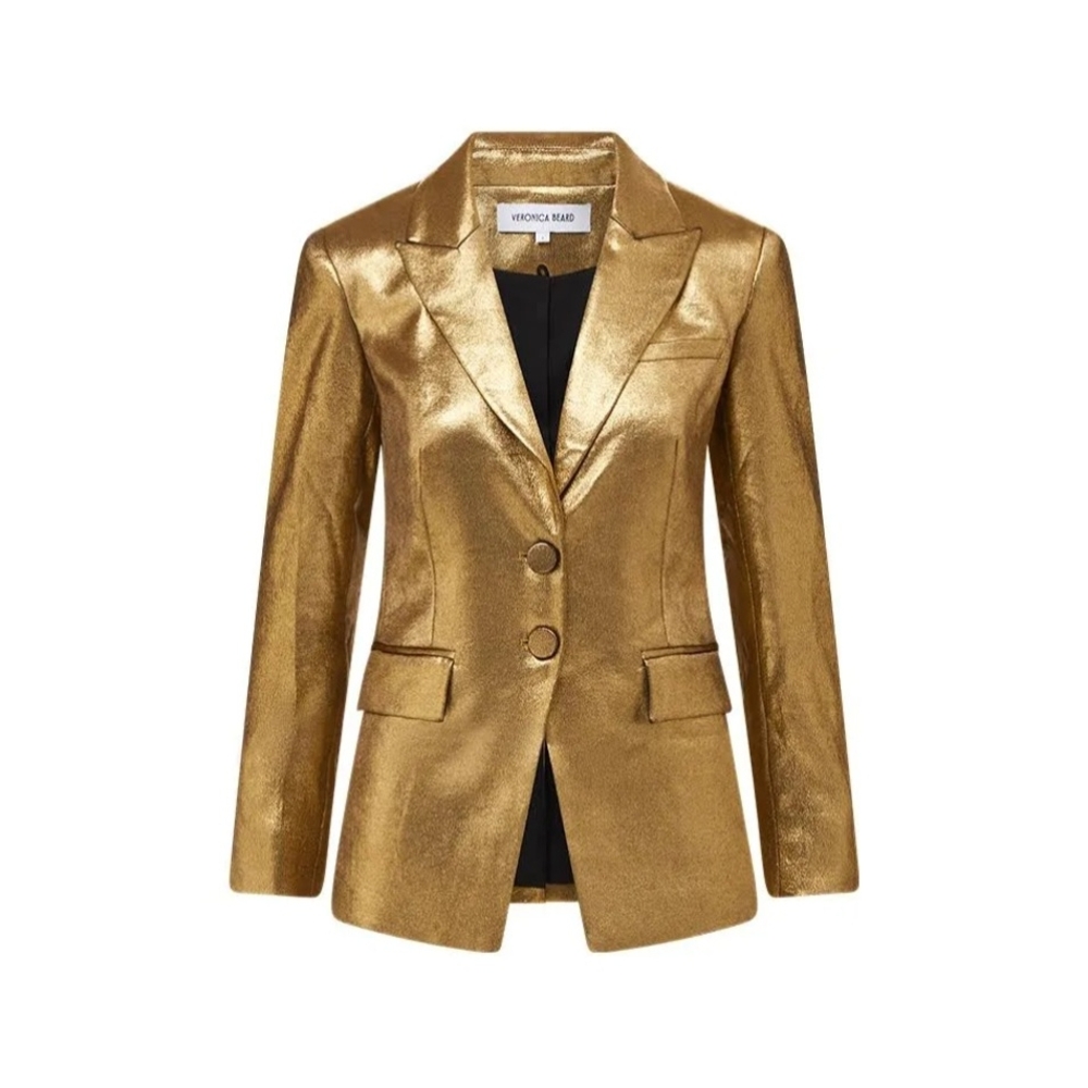 Veronica Beard Gold Metallic Blazer